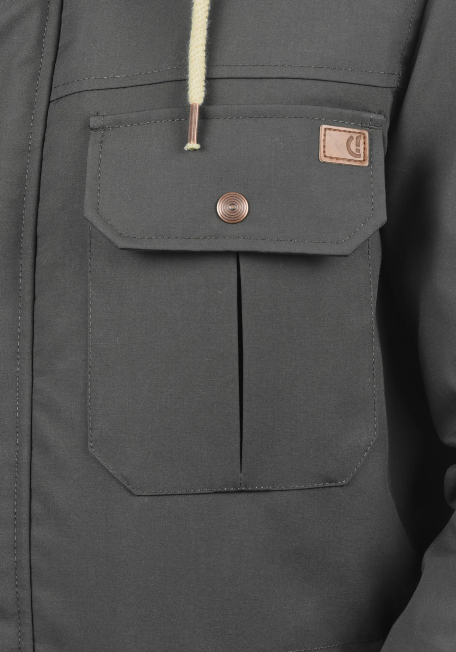 Solid Parkas Winterparka Chara Teddy Heren Donkergrijs 5 Solid Parkas Winterparka Chara Teddy Heren Donkergrijs - Afbeelding 5