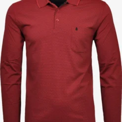 RAGMAN Longsleeves Shirt Heren Wijnrood