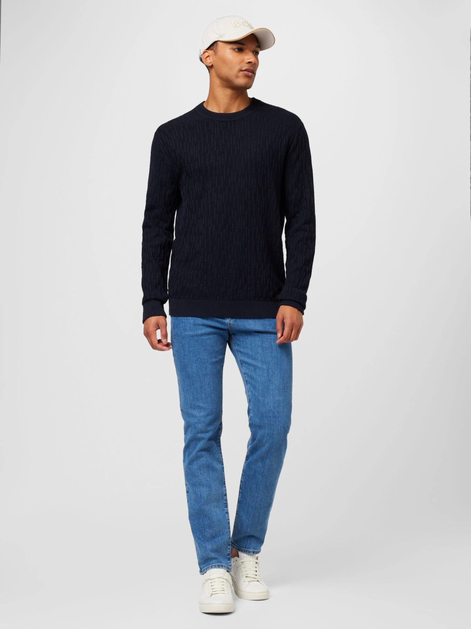 Hugo Crewneck Truien Trui Sovrain Heren Navy 5 Hugo Crewneck Truien Trui Sovrain Heren Navy - Afbeelding 5