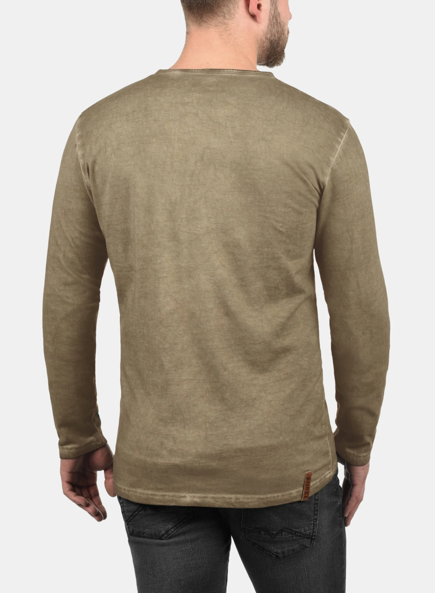 Solid Longsleeves Shirt Timur Heren Donkerbeige 3 Solid Longsleeves Shirt Timur Heren Donkerbeige - Afbeelding 3