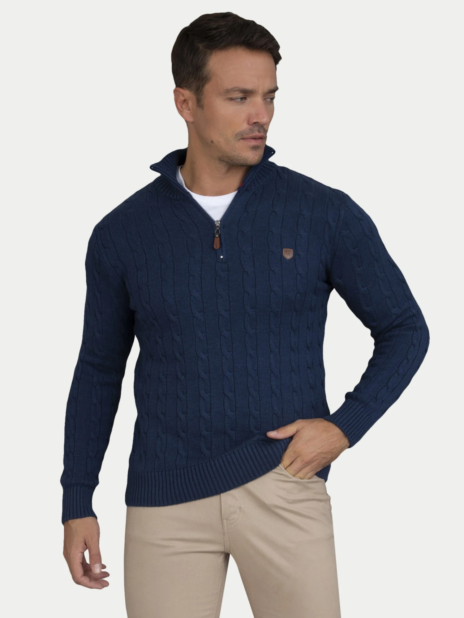 Coltruien Trui Sherman Heren Navy 2 Coltruien Trui Sherman Heren Navy - Afbeelding 2