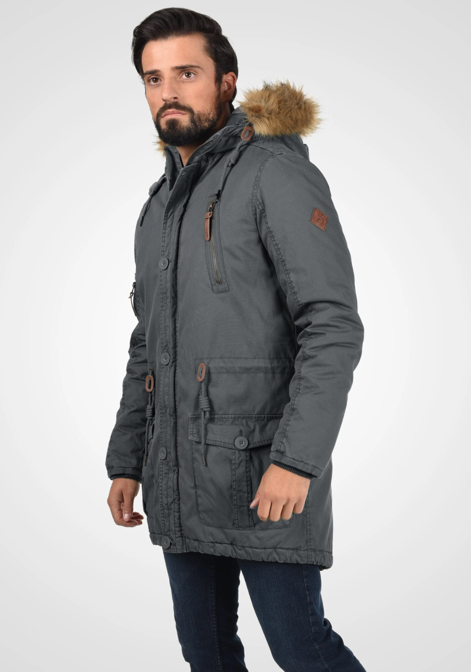 Solid Parkas Winterparka Clark Heren Grijs 2 Solid Parkas Winterparka Clark Heren Grijs - Afbeelding 2