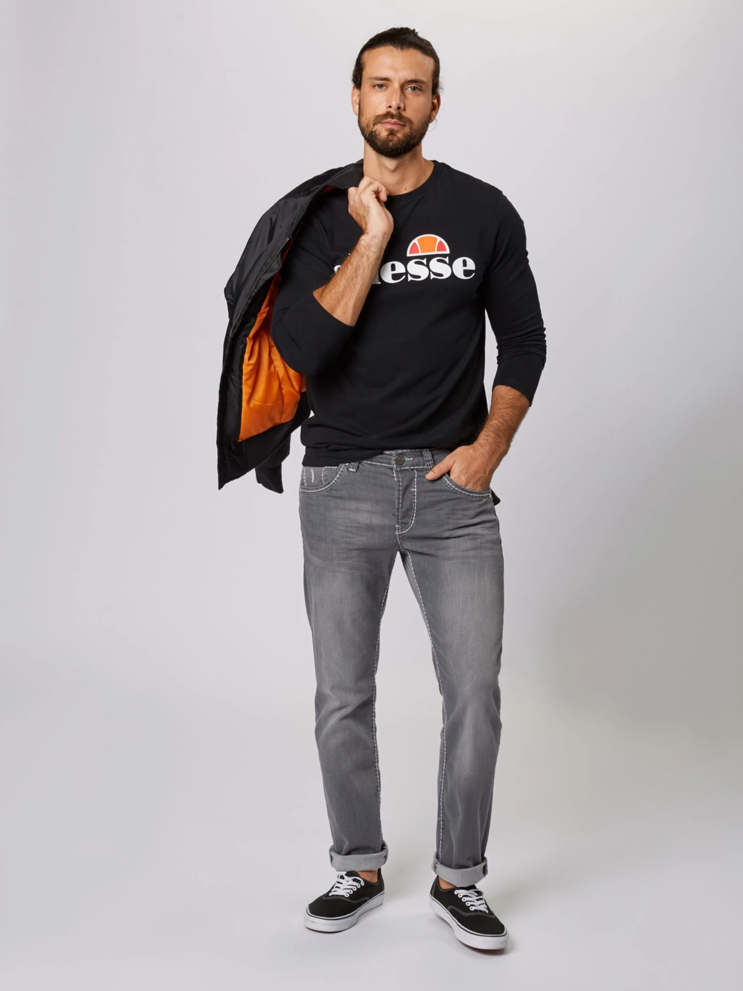 Ellesse Longsleeves Regular Fit Shirt GRAZIE Heren Zwart 6 Ellesse Longsleeves Regular Fit Shirt GRAZIE Heren Zwart - Afbeelding 6