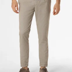 Pantalons Loosefit Bandplooibroek Riley Heren Grijs