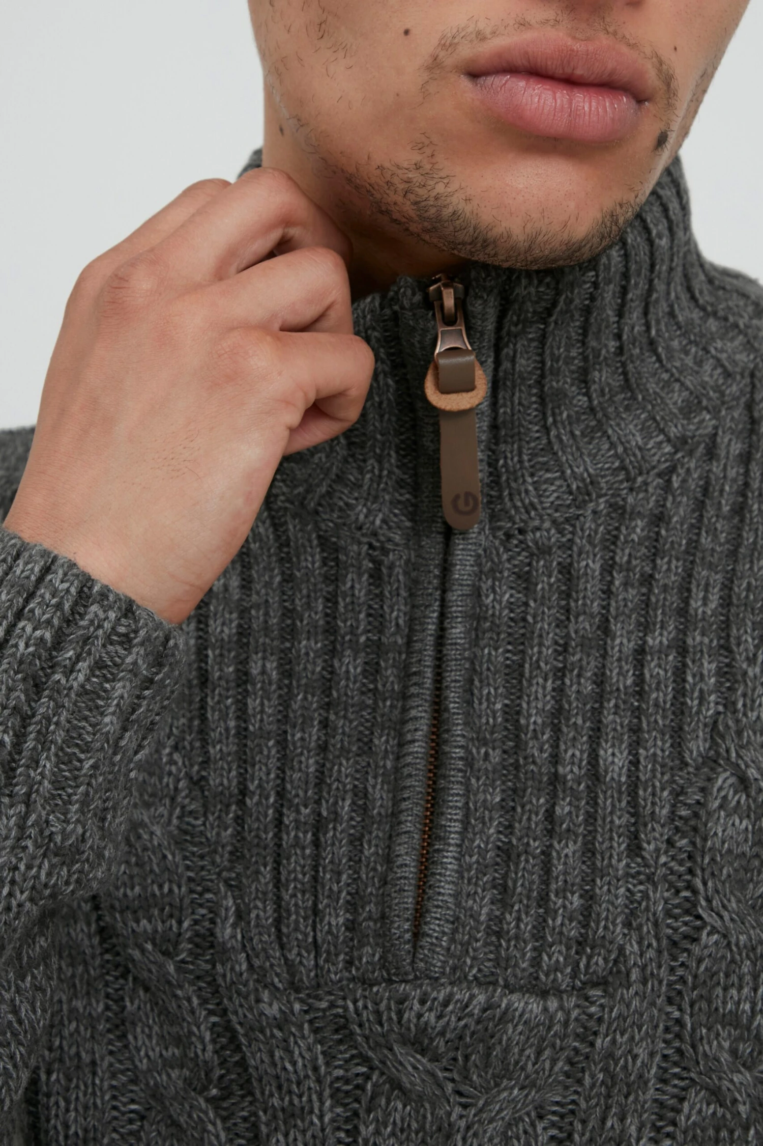 Solid Coltruien Trui Pankraz Heren Donkergrijs 5 Solid Coltruien Trui Pankraz Heren Donkergrijs - Afbeelding 5