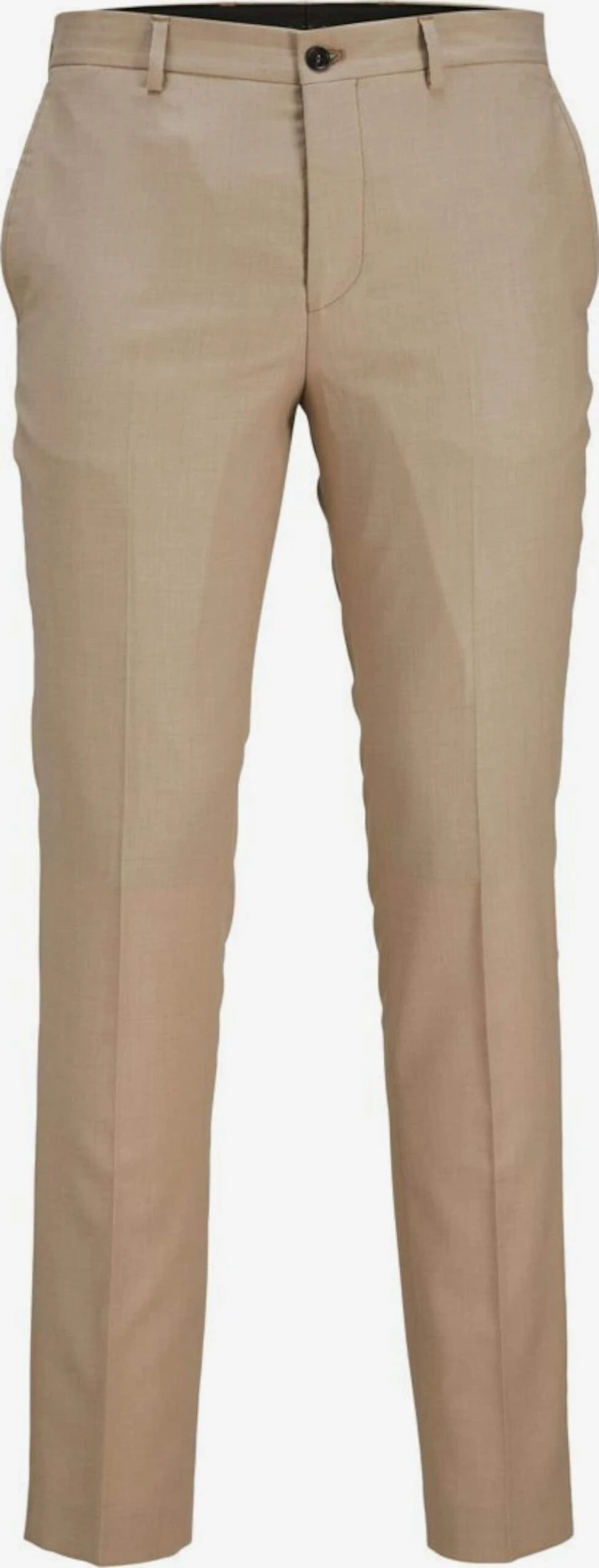 Jack & Jones Pantalons Slimfit Bandplooibroek Heren Beige 1 Jack & Jones Pantalons Slimfit Bandplooibroek Heren Beige