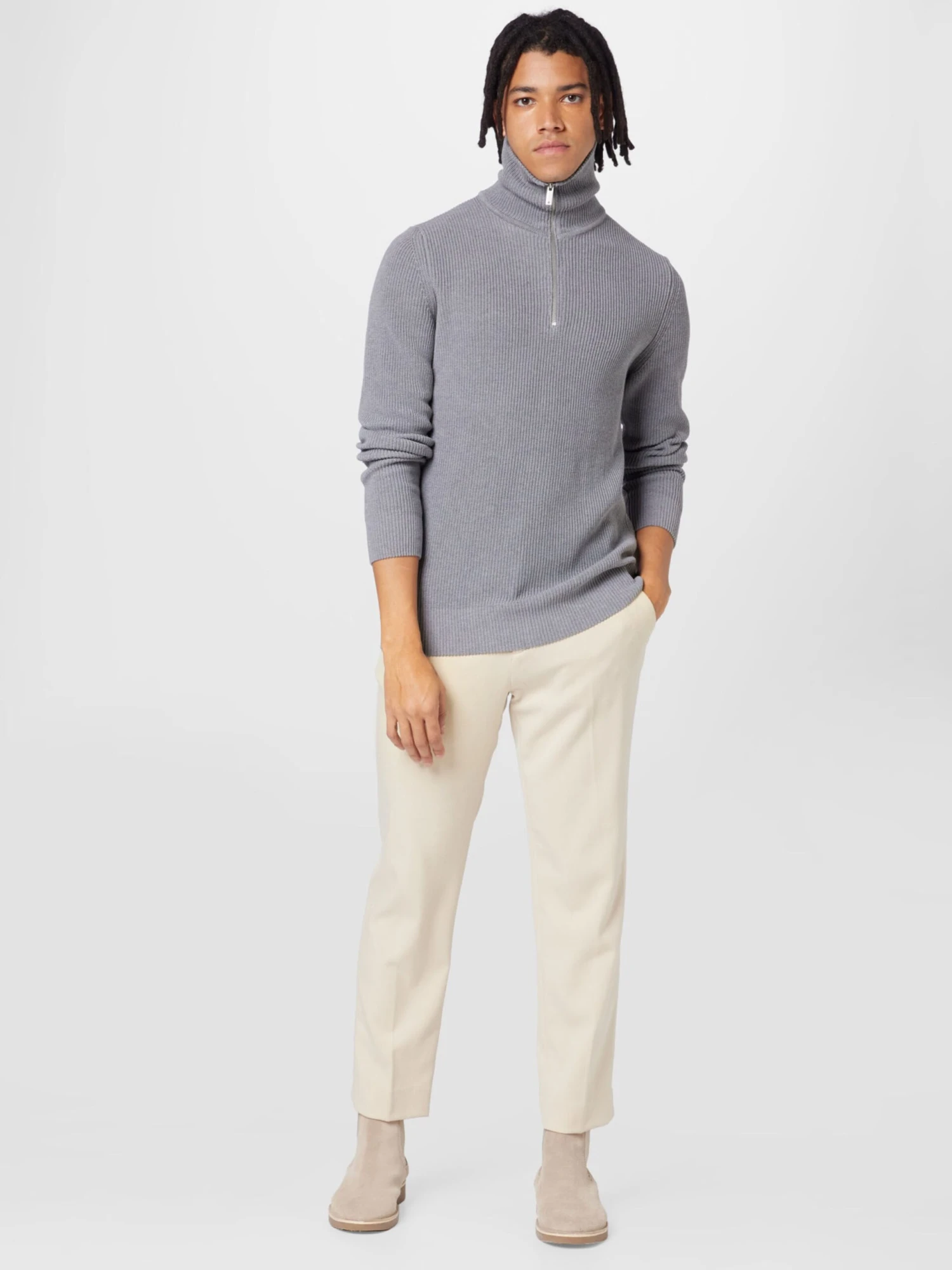 Strellson Coltruien Trui Artem Heren Zilvergrijs 5 Strellson Coltruien Trui Artem Heren Zilvergrijs - Afbeelding 5