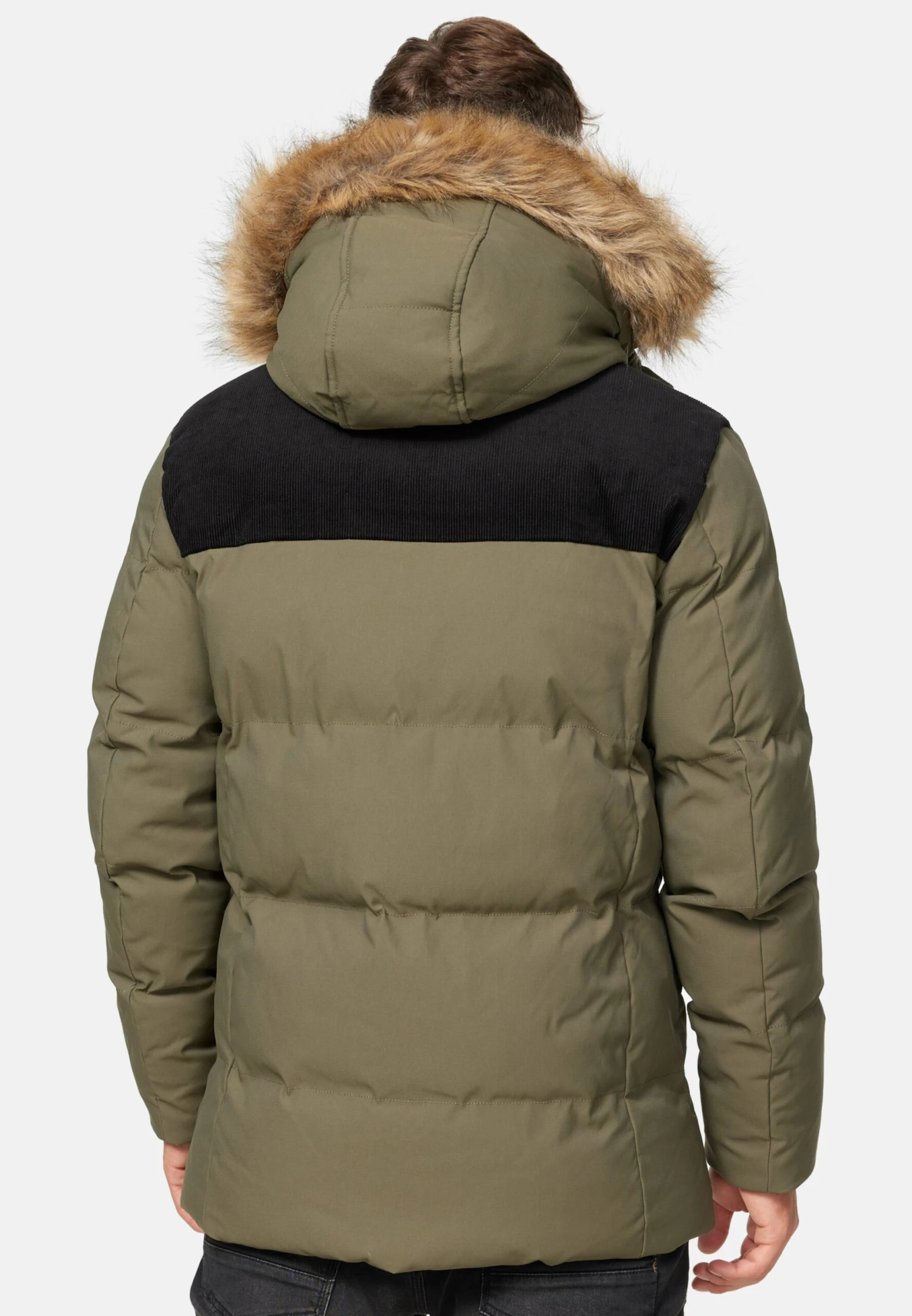 Indicode Jeans Parkas Winterparka Hexyl Heren Kaki 6 Indicode Jeans Parkas Winterparka Hexyl Heren Kaki - Afbeelding 6