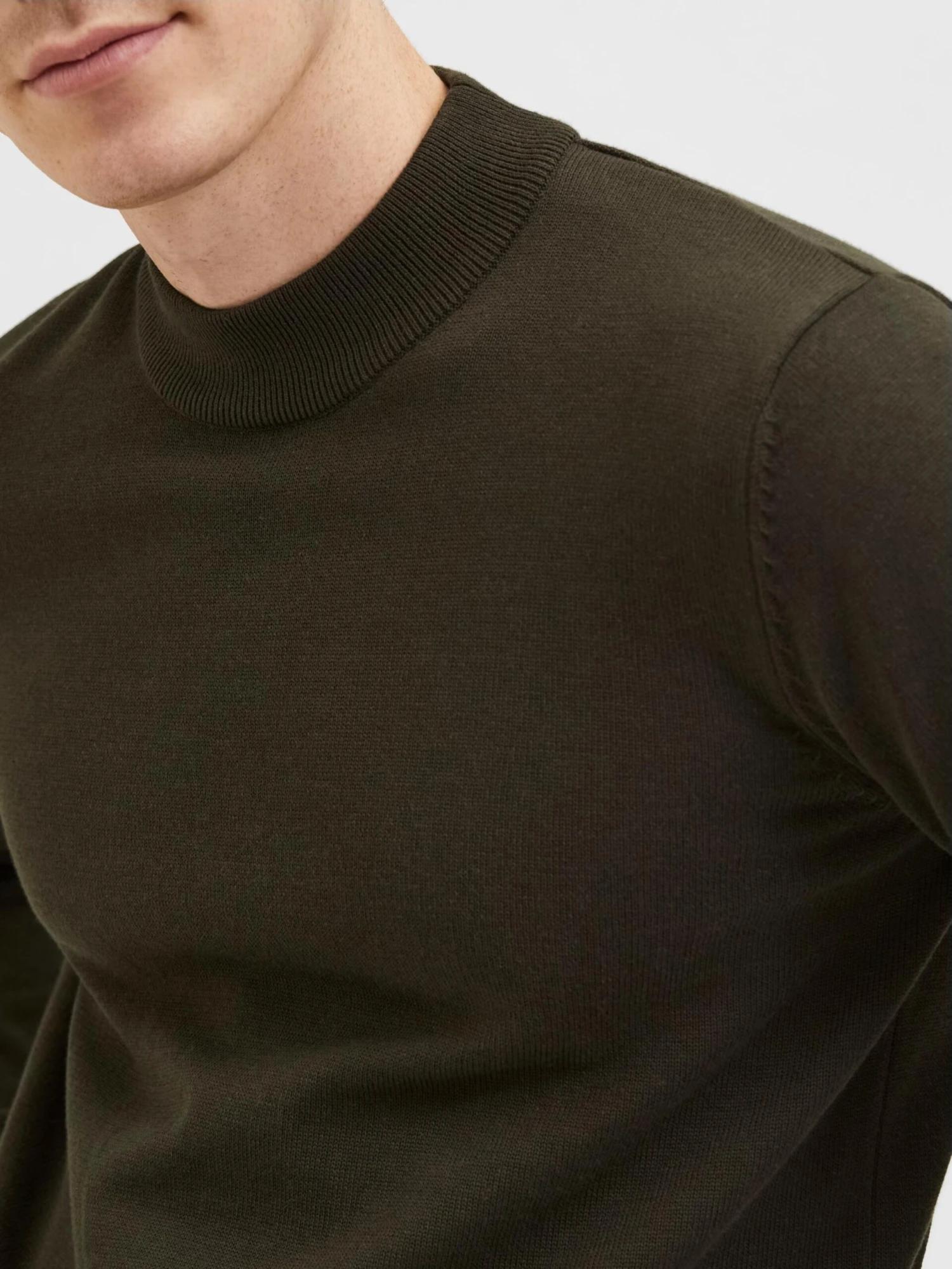 Selected Coltruien Trui Robert Heren Donkergroen 6 Selected Coltruien Trui Robert Heren Donkergroen - Afbeelding 6