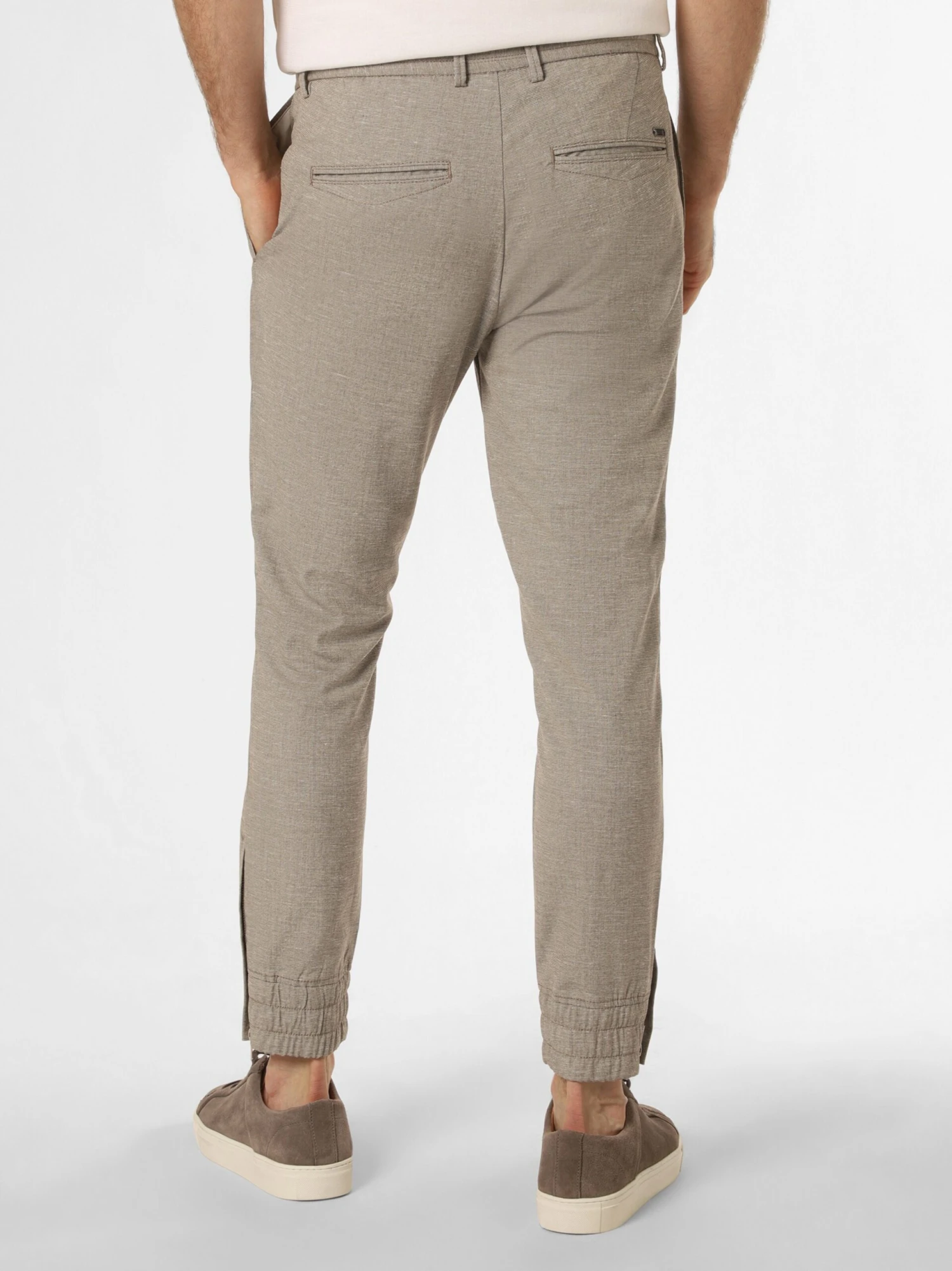 Pantalons Loosefit Bandplooibroek Riley Heren Grijs 2 Pantalons Loosefit Bandplooibroek Riley Heren Grijs - Afbeelding 2