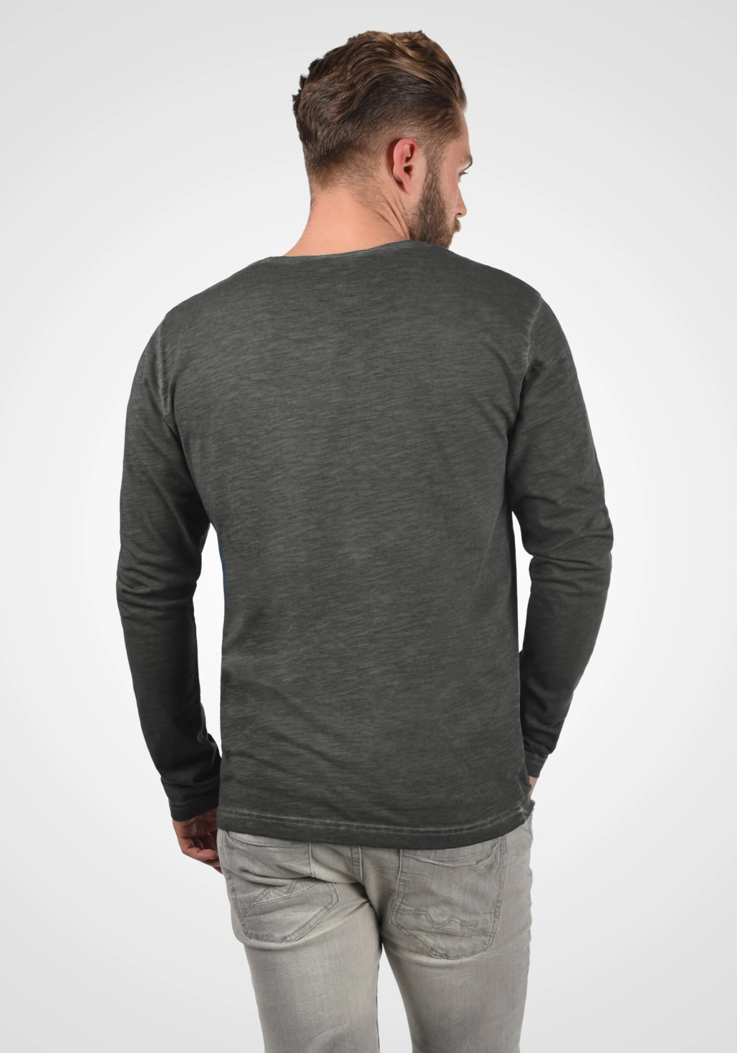 Solid Longsleeves Shirt Cornelio Heren Antraciet 4 Solid Longsleeves Shirt Cornelio Heren Antraciet - Afbeelding 4