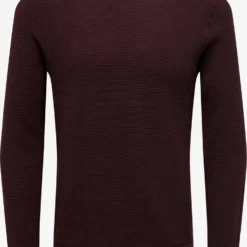 Only & Sons Crewneck Truien Regular Fit Trui Panter Heren Bourgogne