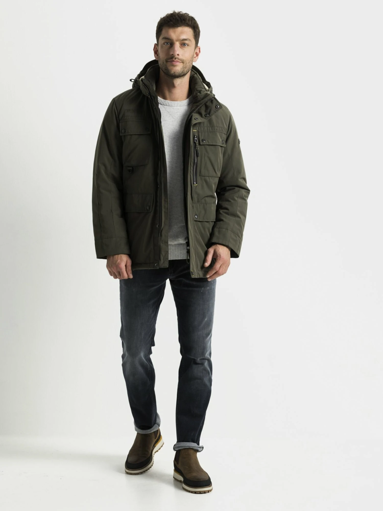 Camel Active Parkas Winterparka Heren Donkergroen 5 Camel Active Parkas Winterparka Heren Donkergroen - Afbeelding 5