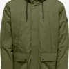 Only & Sons Winterjassen Winterjas Jayden Heren Grasgroen