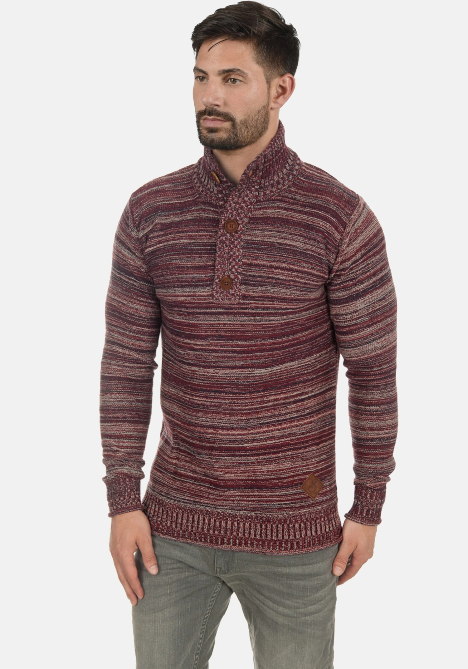 Solid Coltruien Trui Madden Heren Bordeaux 2 Solid Coltruien Trui Madden Heren Bordeaux - Afbeelding 2