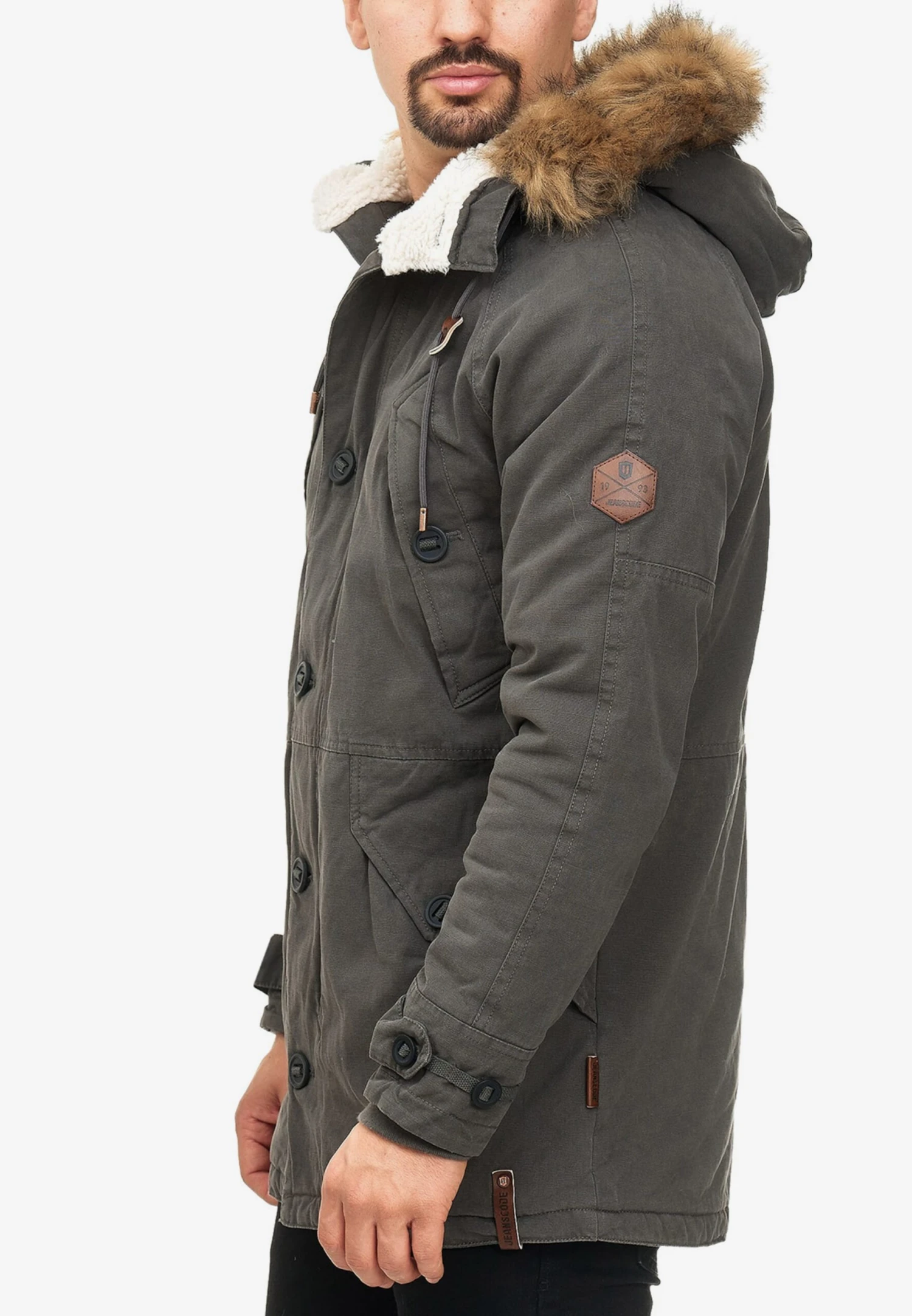 Indicode Jeans Parkas Winterparka Fann Heren Donkergrijs 6 Indicode Jeans Parkas Winterparka Fann Heren Donkergrijs - Afbeelding 6