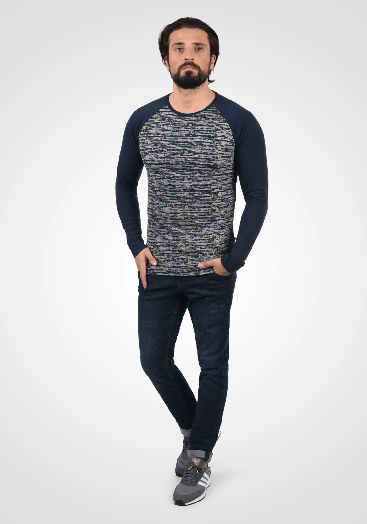 Solid Longsleeves Shirt Mevan Heren Blauw 3 Solid Longsleeves Shirt Mevan Heren Blauw - Afbeelding 3
