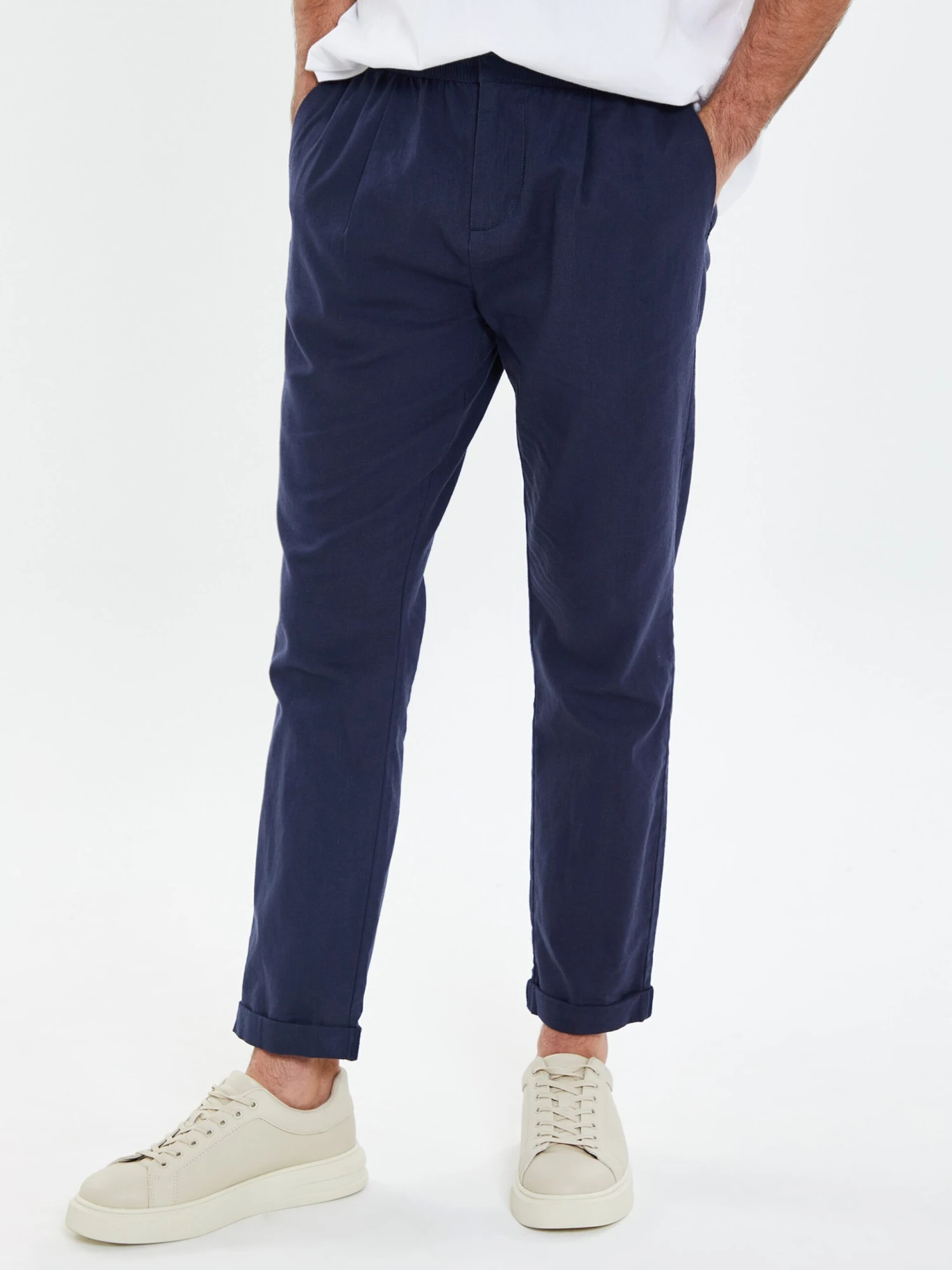 Threadbare Pantalons Regular Broek Luxe Heren Navy 2 Threadbare Pantalons Regular Broek Luxe Heren Navy - Afbeelding 2