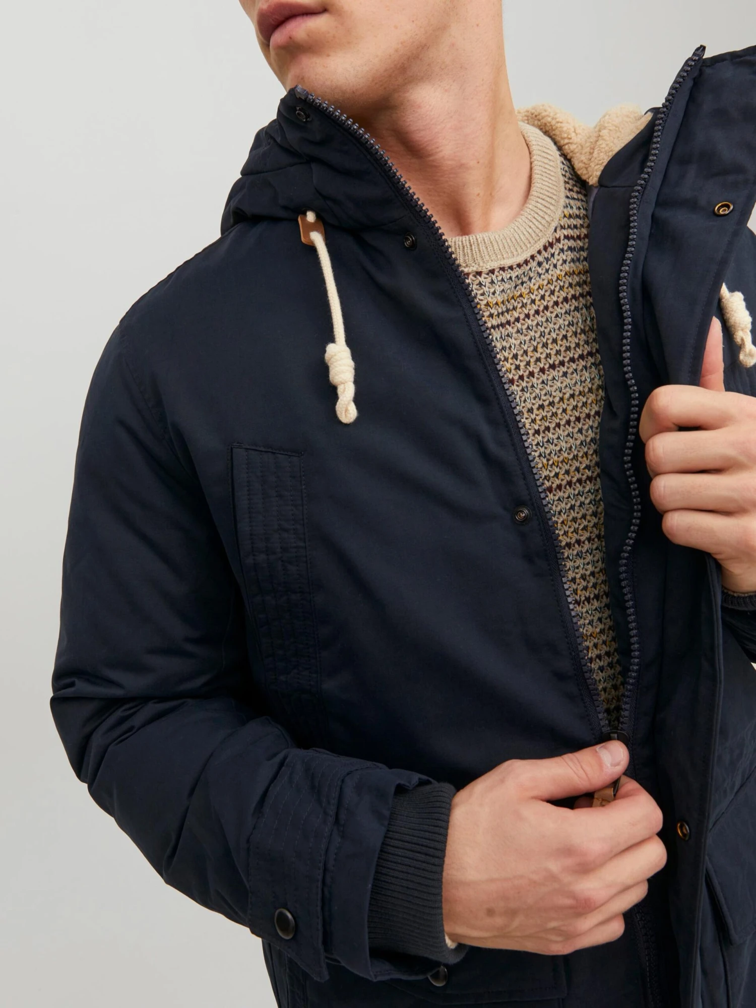 Jack & Jones Parkas Winterparka Mash Heren Navy 7 Jack & Jones Parkas Winterparka Mash Heren Navy - Afbeelding 7