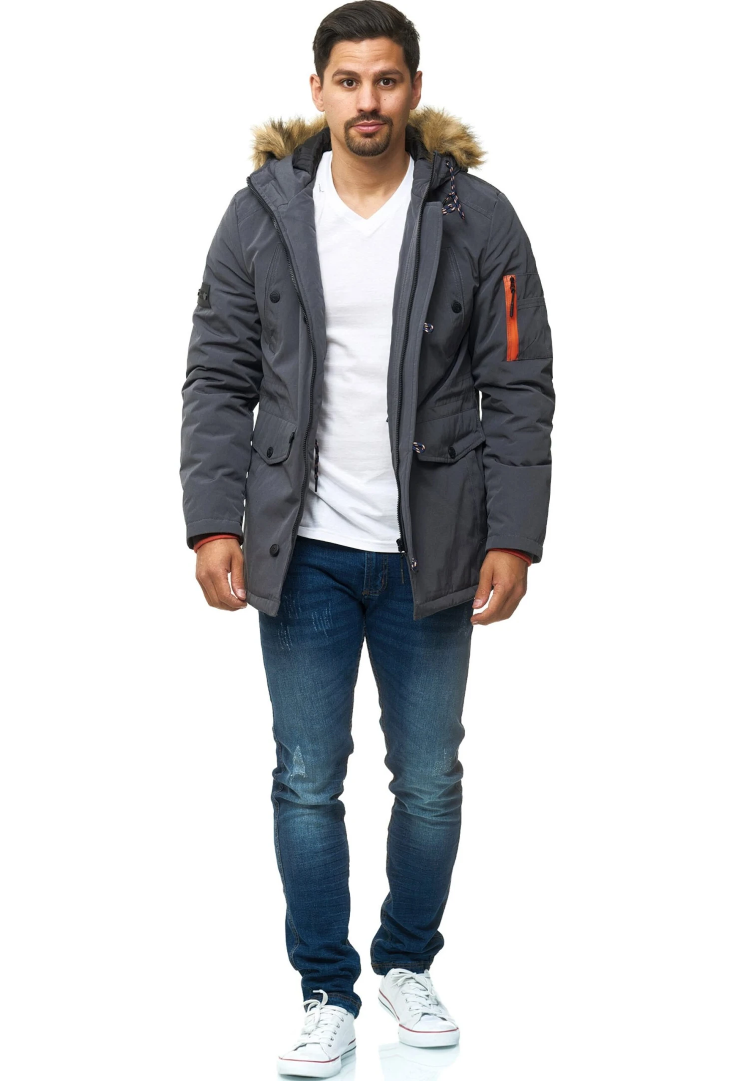 Indicode Jeans Parkas Winterparka Leicester Heren Basaltgrijs 2 Indicode Jeans Parkas Winterparka Leicester Heren Basaltgrijs - Afbeelding 2