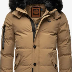 Winterjassen Winterjas Halvaar Heren Lichtbruin