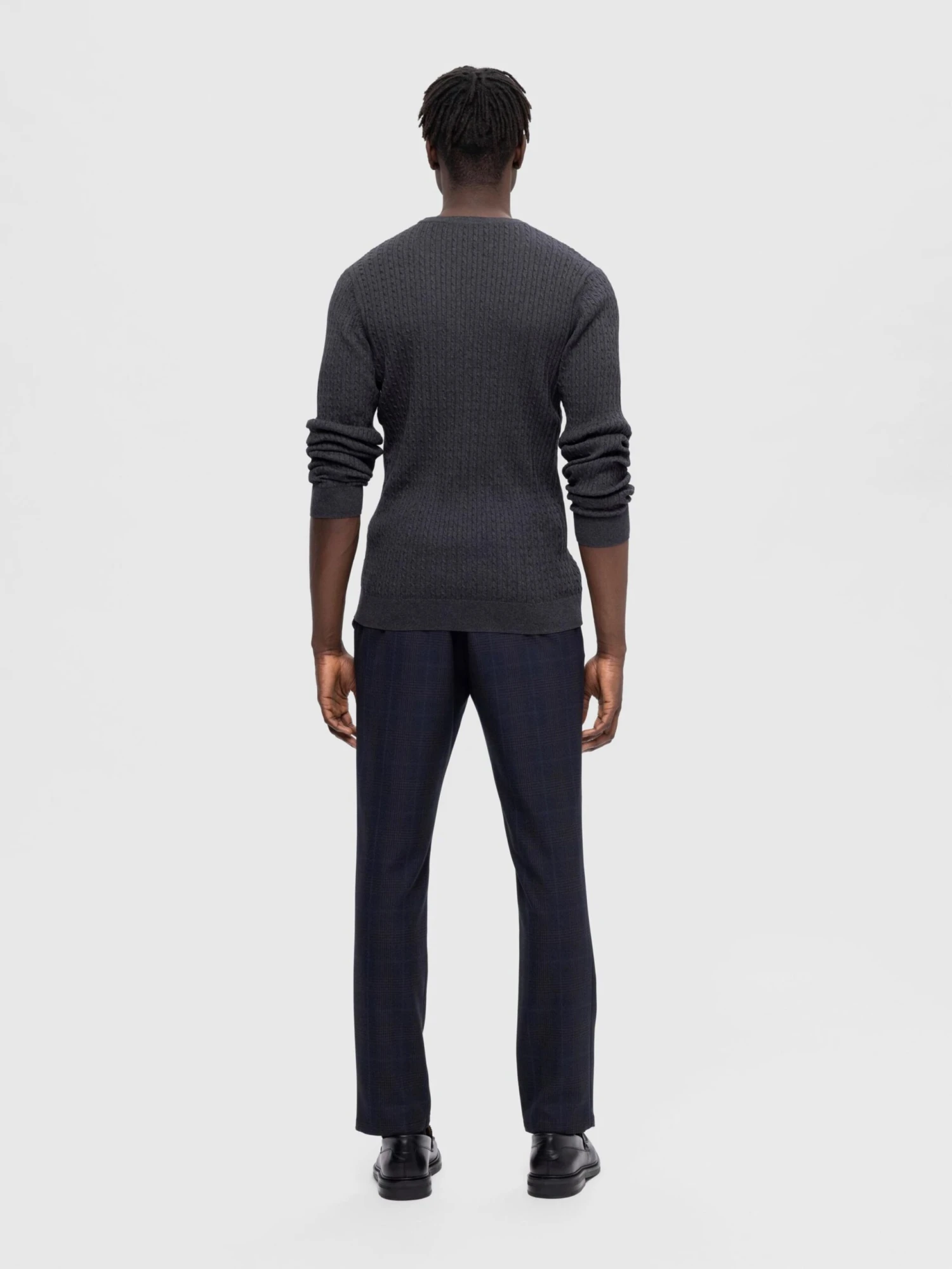 Selected Homme Crewneck Truien Trui BERG Heren Antraciet 2 Selected Homme Crewneck Truien Trui BERG Heren Antraciet - Afbeelding 2