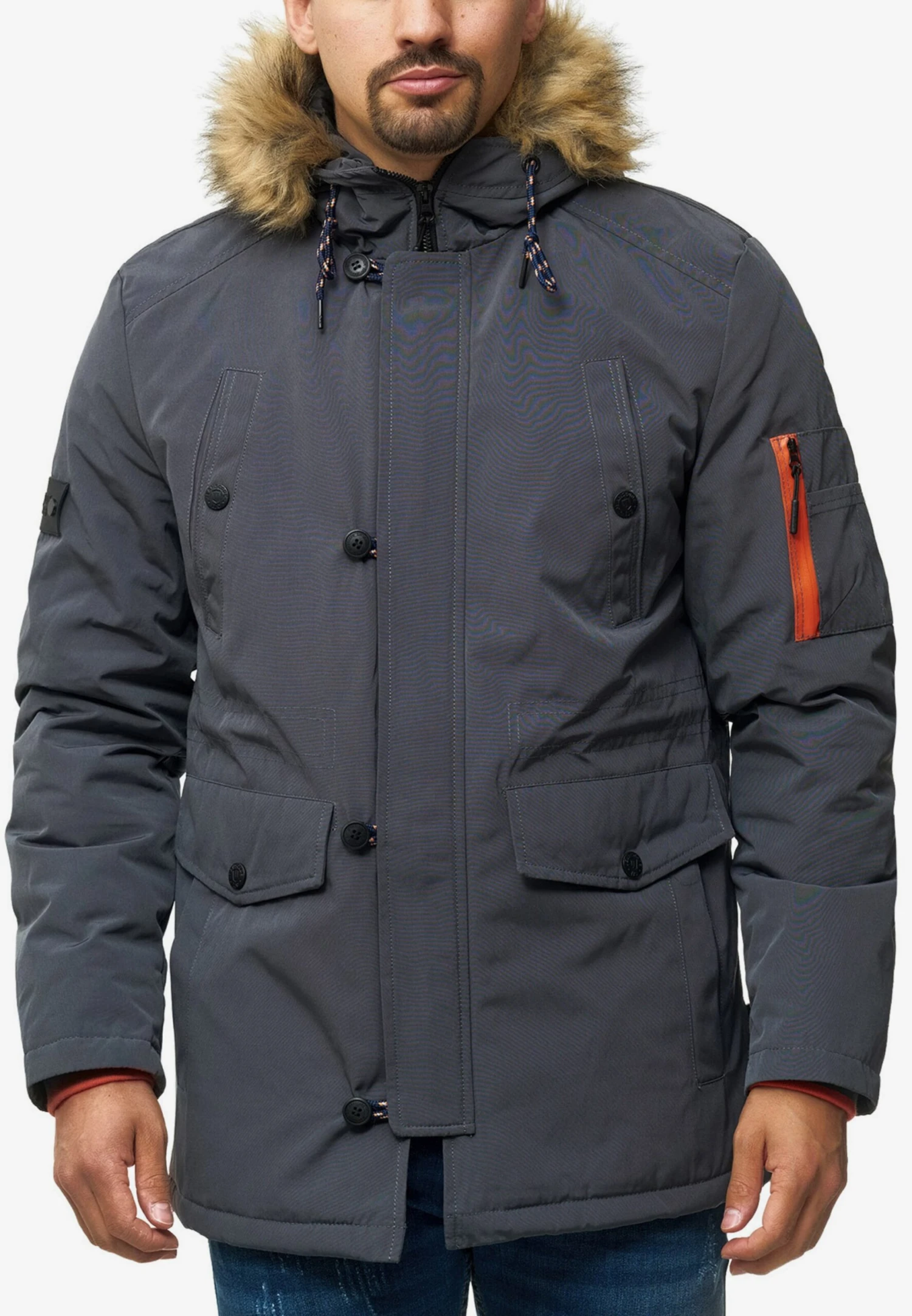 Indicode Jeans Parkas Winterparka Leicester Heren Basaltgrijs 5 Indicode Jeans Parkas Winterparka Leicester Heren Basaltgrijs - Afbeelding 5