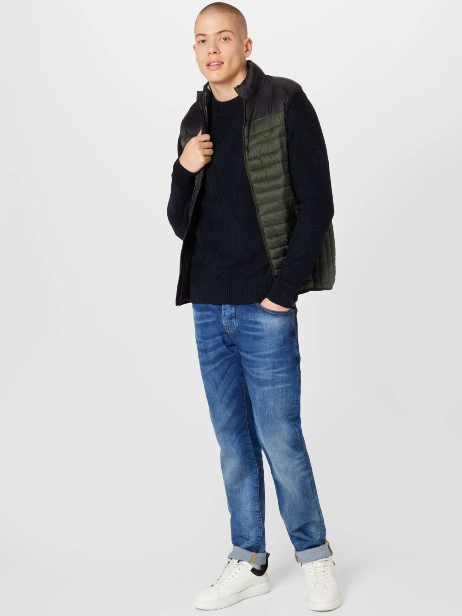 Strellson Coltruien Trui Adrian Heren Donkerblauw 5 Strellson Coltruien Trui Adrian Heren Donkerblauw - Afbeelding 5