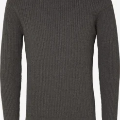 Selected Homme Crewneck Truien Trui BERG Heren Antraciet