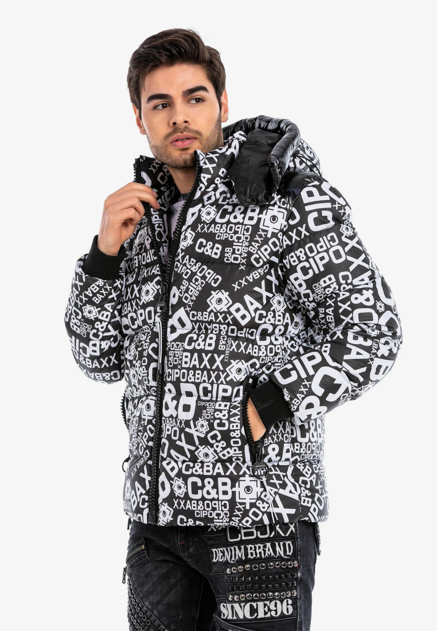 Cipo & Baxx Winterjassen Winterjas Heren Donkergrijs 5 Cipo & Baxx Winterjassen Winterjas Heren Donkergrijs - Afbeelding 5