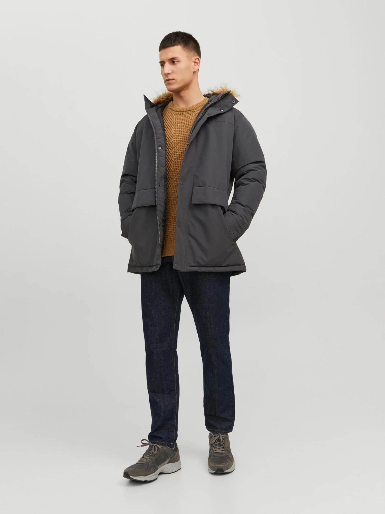 Jack & Jones Parkas Winterparka CHAMP Heren Basaltgrijs 4 Jack & Jones Parkas Winterparka CHAMP Heren Basaltgrijs - Afbeelding 4