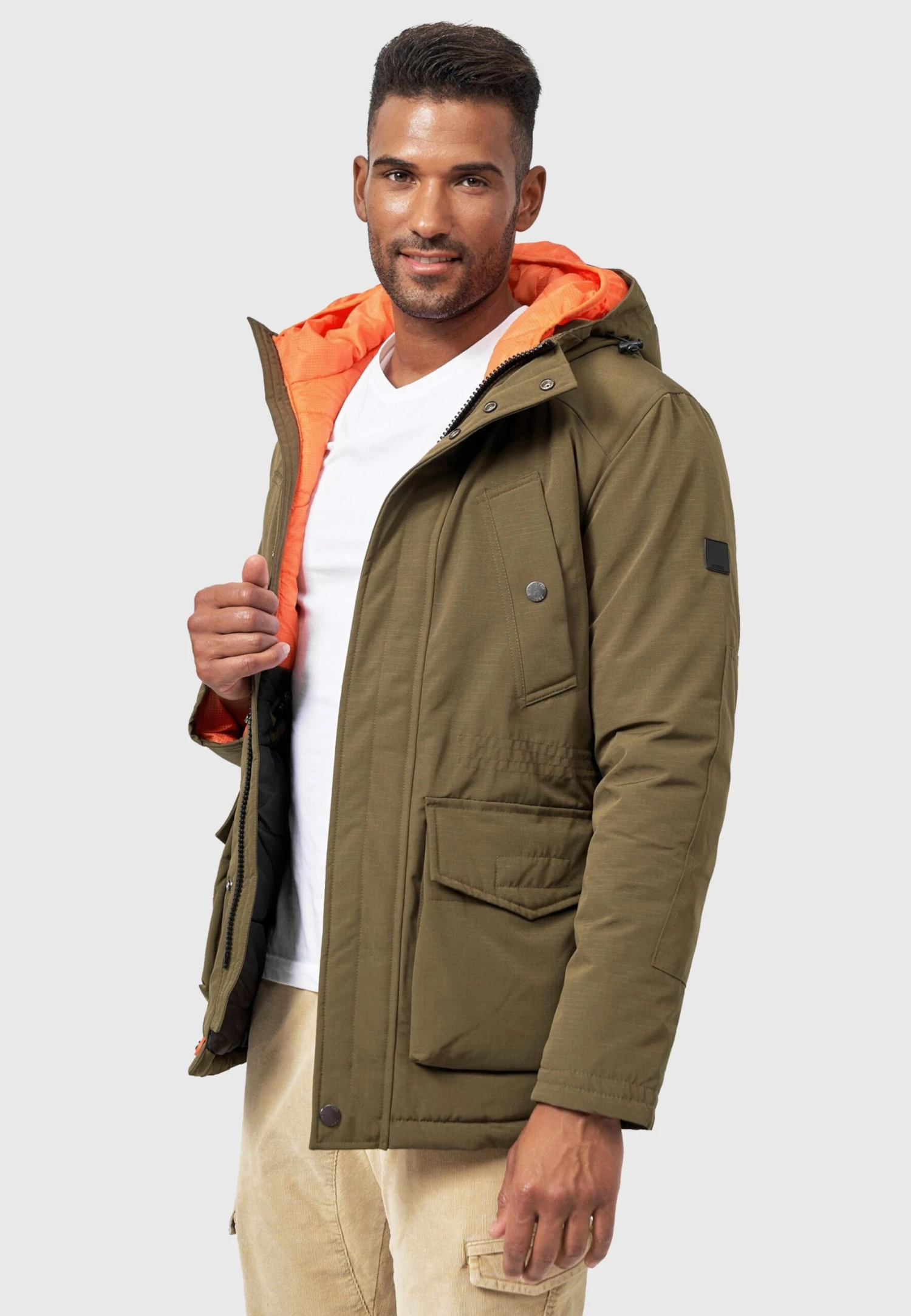 Indicode Jeans Parkas Winterparka Waters Heren Olijfgroen 2 Indicode Jeans Parkas Winterparka Waters Heren Olijfgroen - Afbeelding 2
