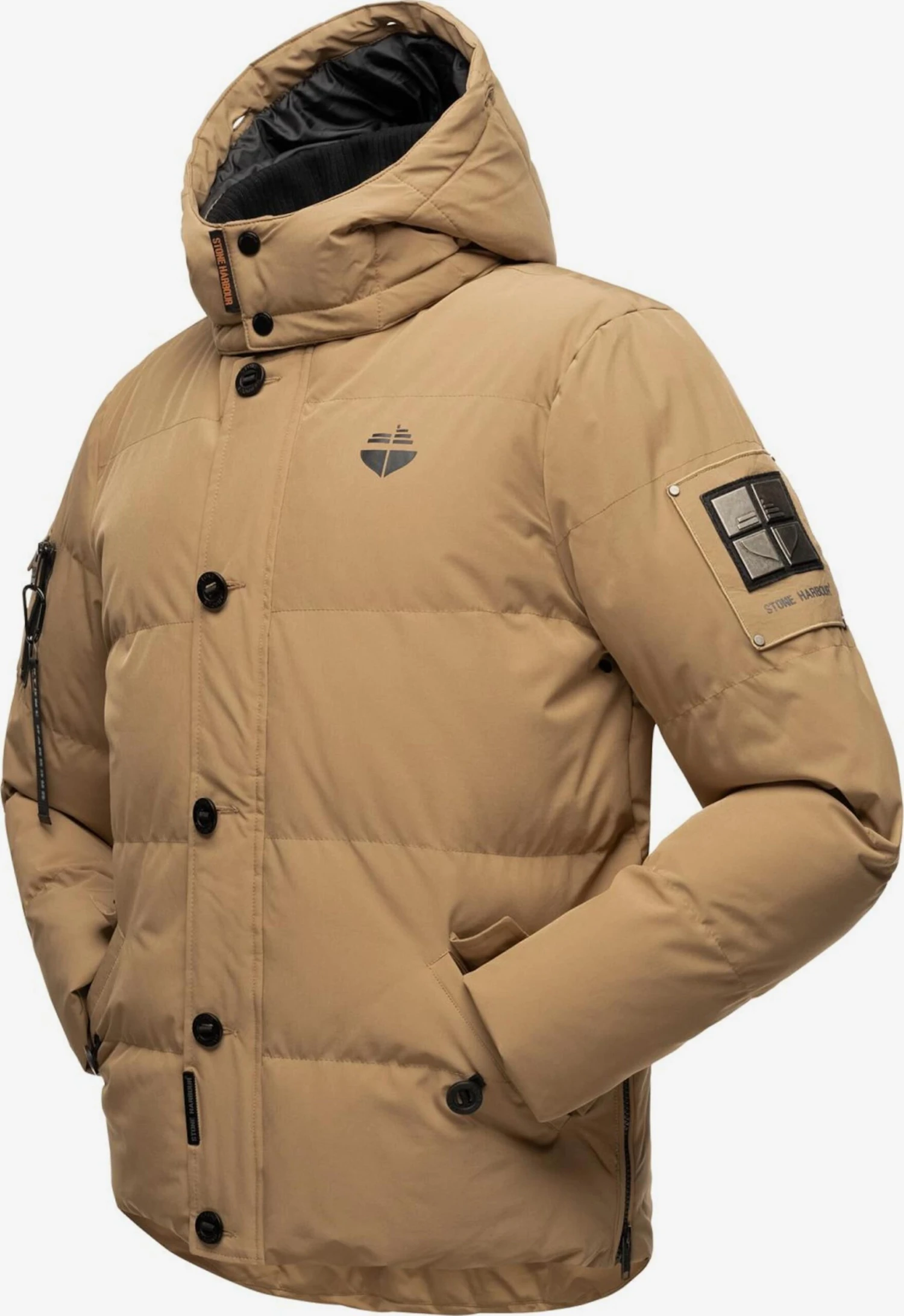 Winterjassen Winterjas Halvaar Heren Lichtbruin 3 Winterjassen Winterjas Halvaar Heren Lichtbruin - Afbeelding 3