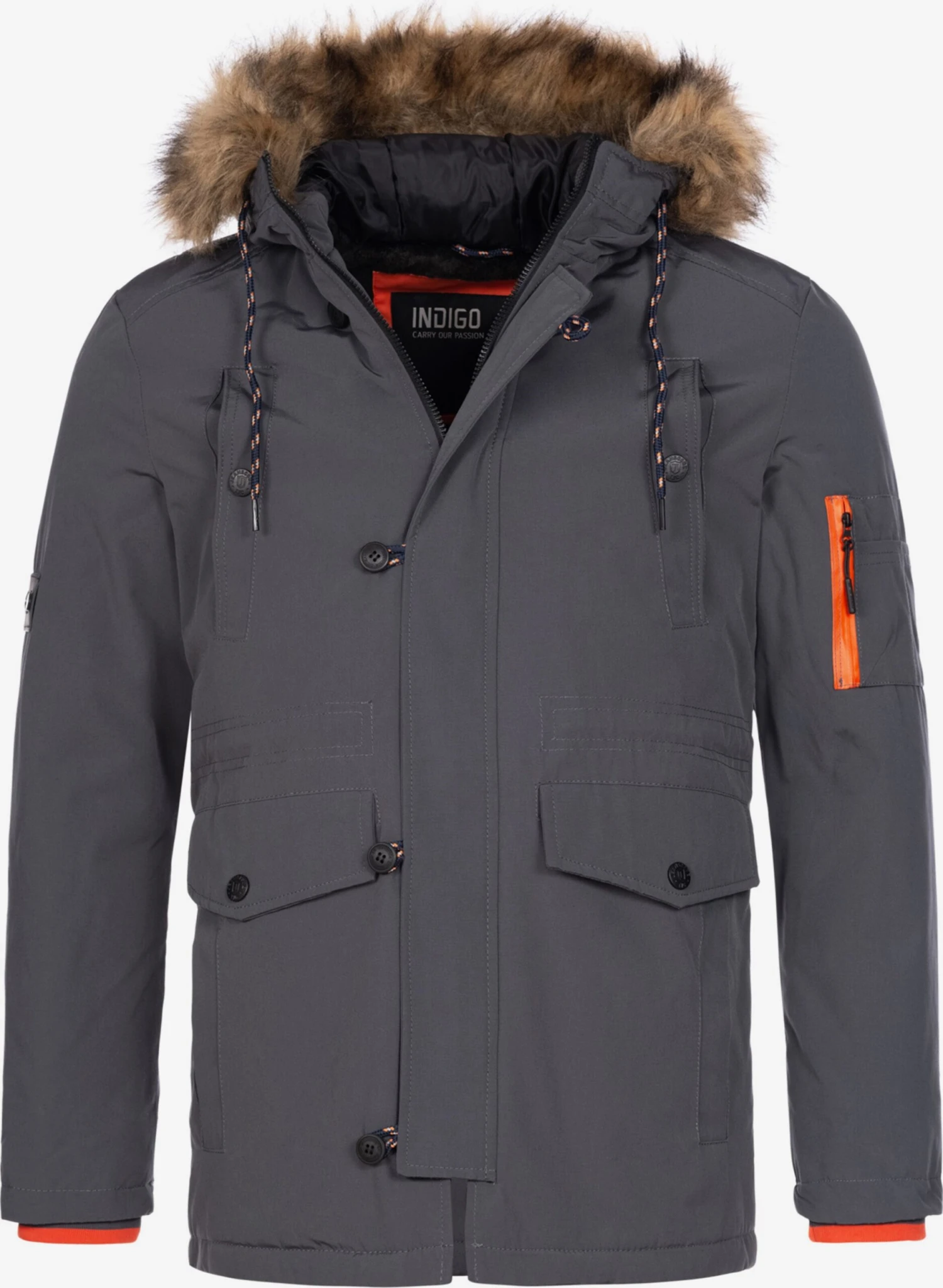 Indicode Jeans Parkas Winterparka Leicester Heren Basaltgrijs 1 Indicode Jeans Parkas Winterparka Leicester Heren Basaltgrijs