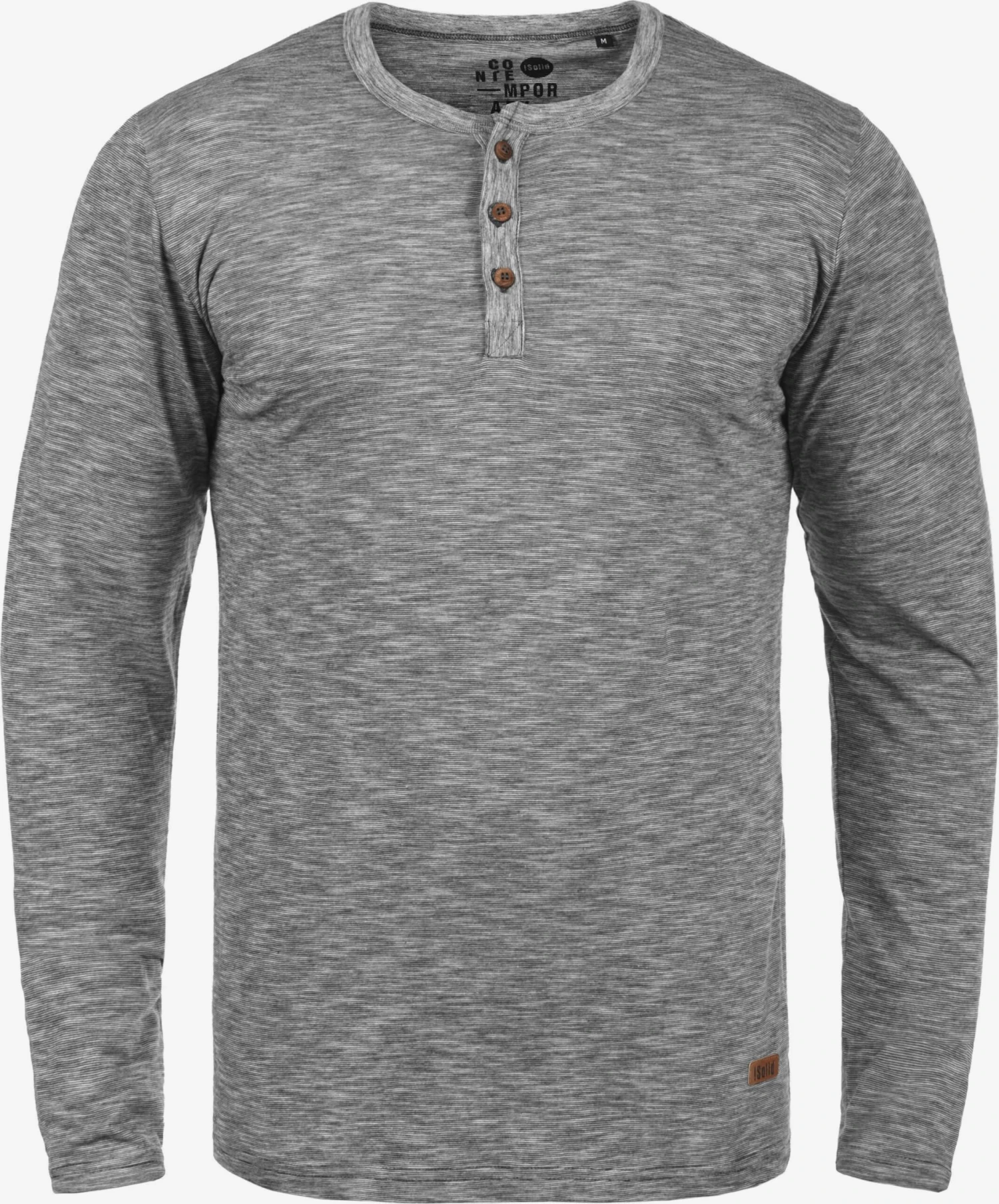 Solid Longsleeves Shirt Migos Heren Grijs Gemêleerd 1 Solid Longsleeves Shirt Migos Heren Grijs Gemêleerd