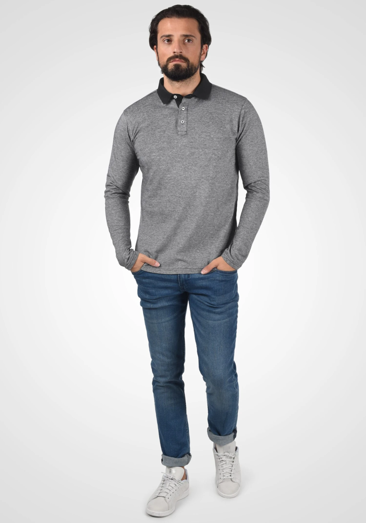 Solid Longsleeves Shirt Pantos Heren Grijs / Lichtgrijs 3 Solid Longsleeves Shirt Pantos Heren Grijs / Lichtgrijs - Afbeelding 3