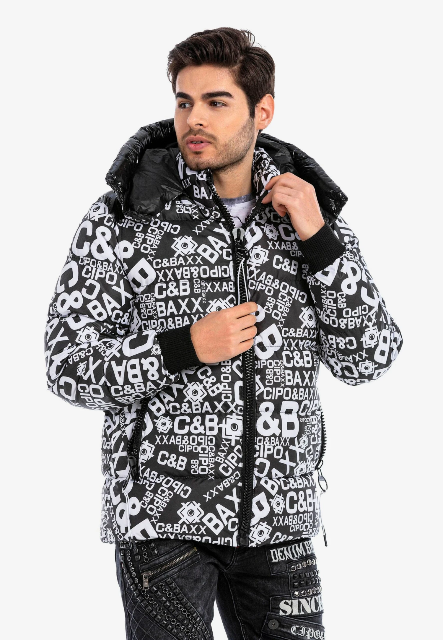 Cipo & Baxx Winterjassen Winterjas Heren Donkergrijs 4 Cipo & Baxx Winterjassen Winterjas Heren Donkergrijs - Afbeelding 4