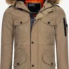 Indicode Jeans Parkas Winterparka Carpelan Heren Bruin