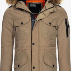 Indicode Jeans Parkas Winterparka Carpelan Heren Bruin
