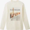 Tom Tailor Longsleeves Shirt Heren Beige