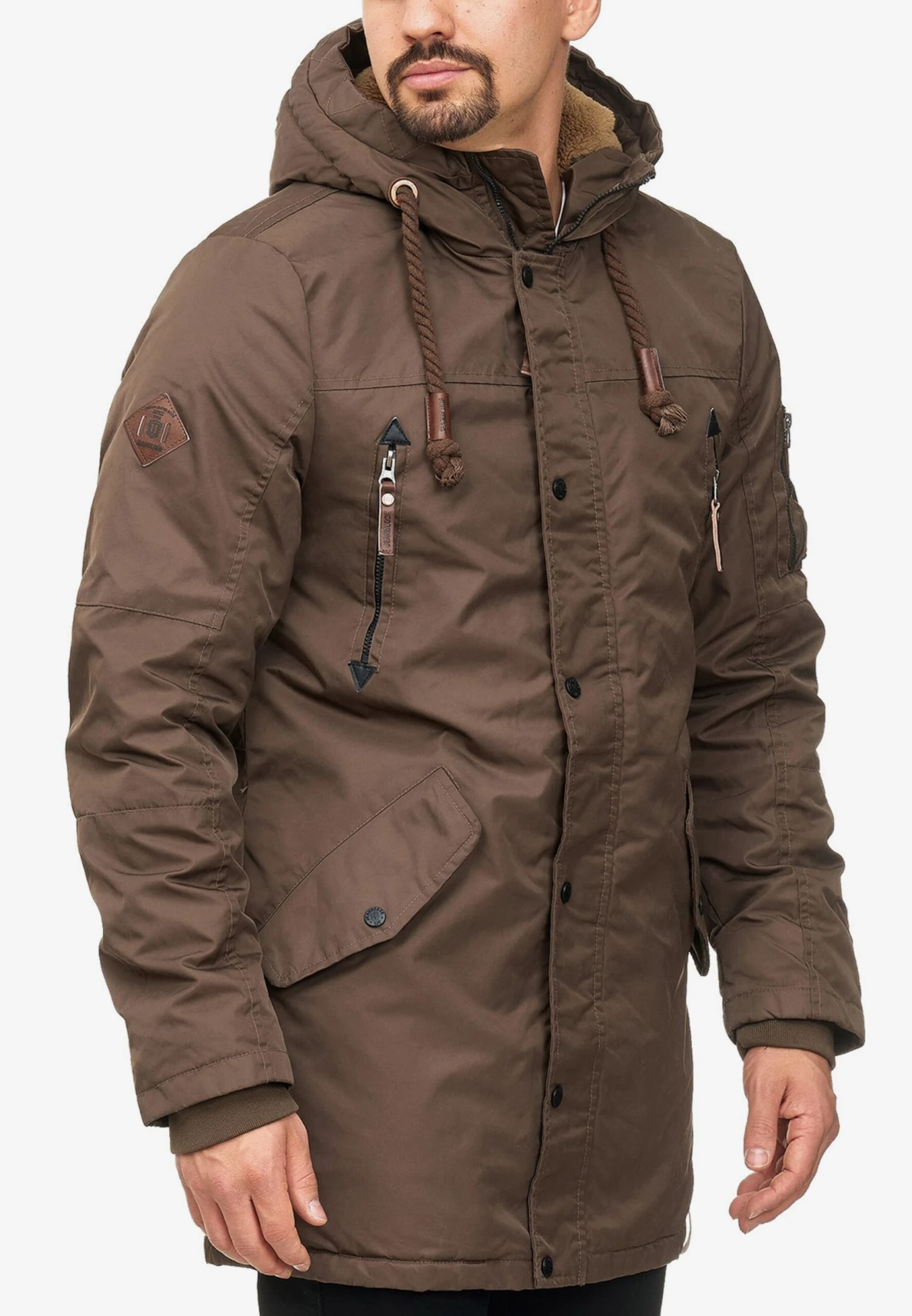 Indicode Jeans Parkas Winterparka Bardsley Heren Bruin 3 Indicode Jeans Parkas Winterparka Bardsley Heren Bruin - Afbeelding 3
