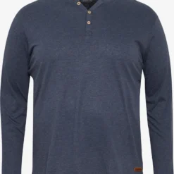 Solid Longsleeves Shirt Volko Heren Donkerblauw