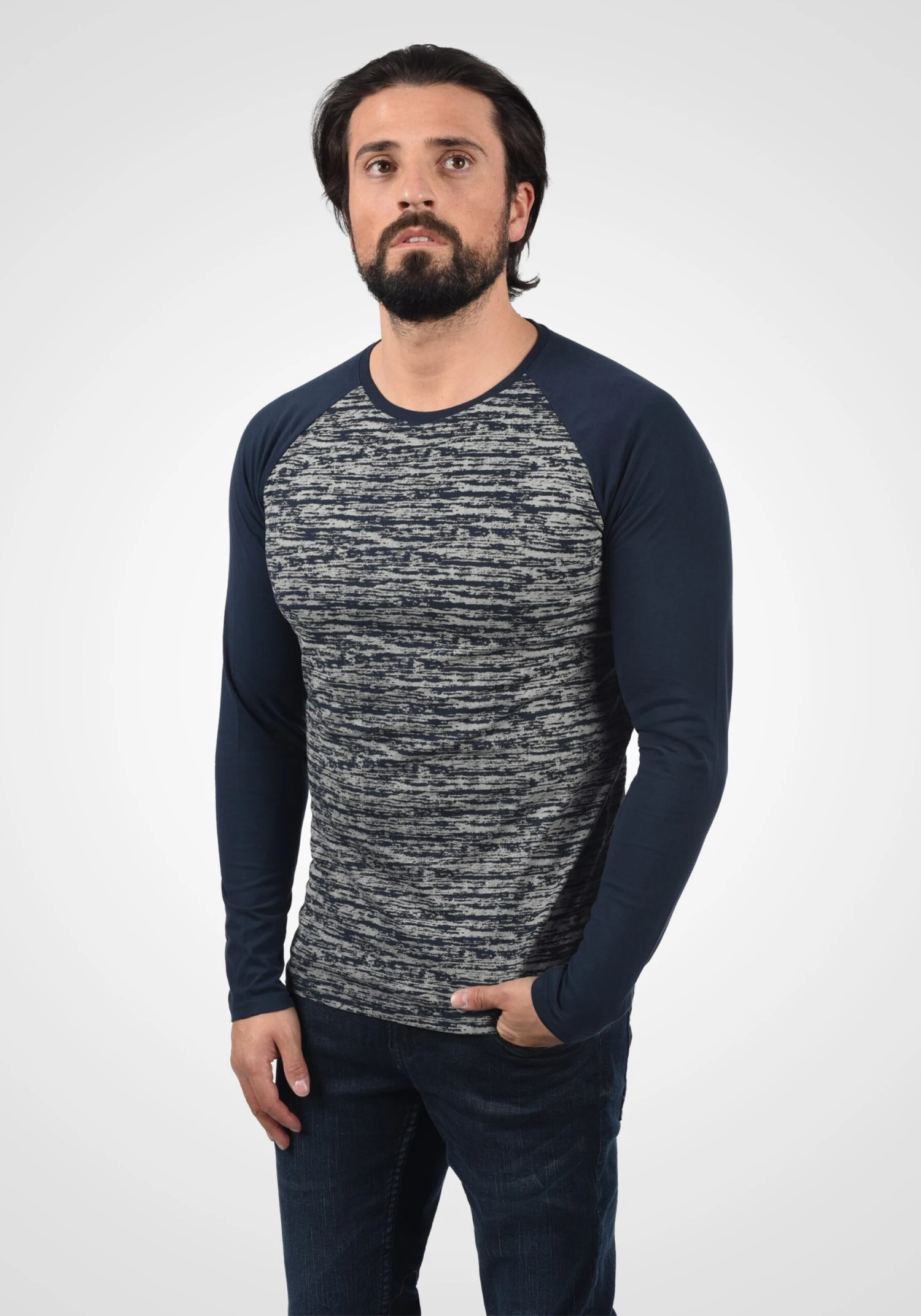 Solid Longsleeves Shirt Mevan Heren Blauw 2 Solid Longsleeves Shirt Mevan Heren Blauw - Afbeelding 2