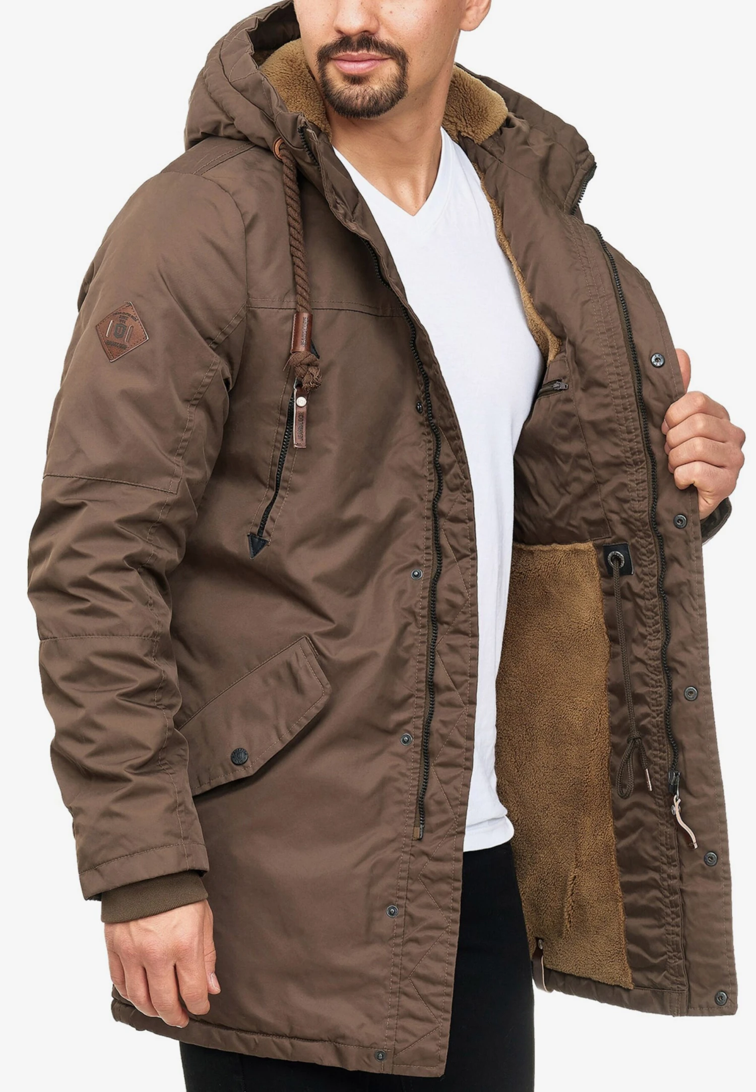 Indicode Jeans Parkas Winterparka Bardsley Heren Bruin 2 Indicode Jeans Parkas Winterparka Bardsley Heren Bruin - Afbeelding 2