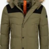 Indicode Jeans Parkas Winterparka Hexyl Heren Kaki