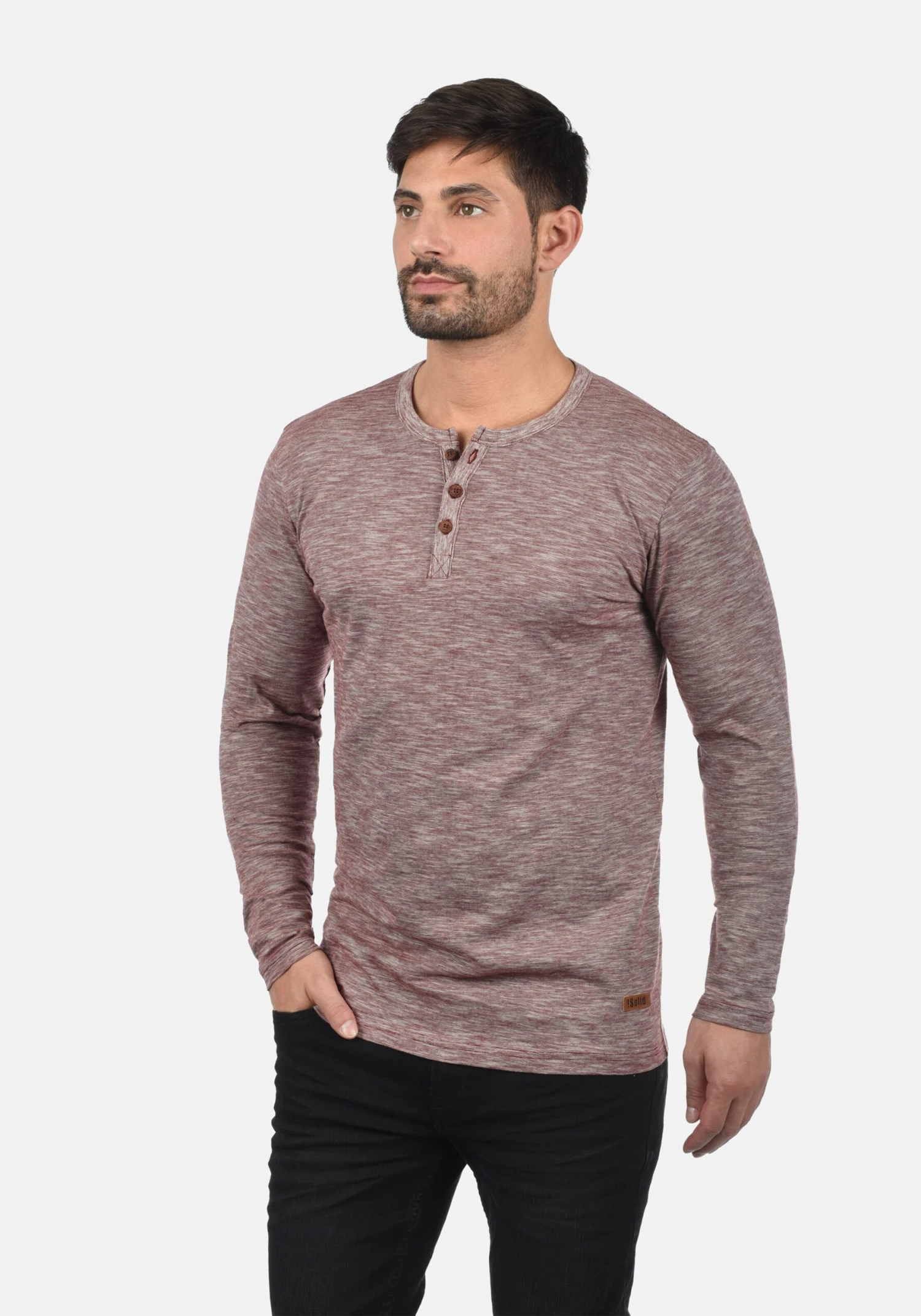 Solid Longsleeves Shirt Migos Heren Rood / Rood Gemêleerd 2 Solid Longsleeves Shirt Migos Heren Rood / Rood Gemêleerd - Afbeelding 2