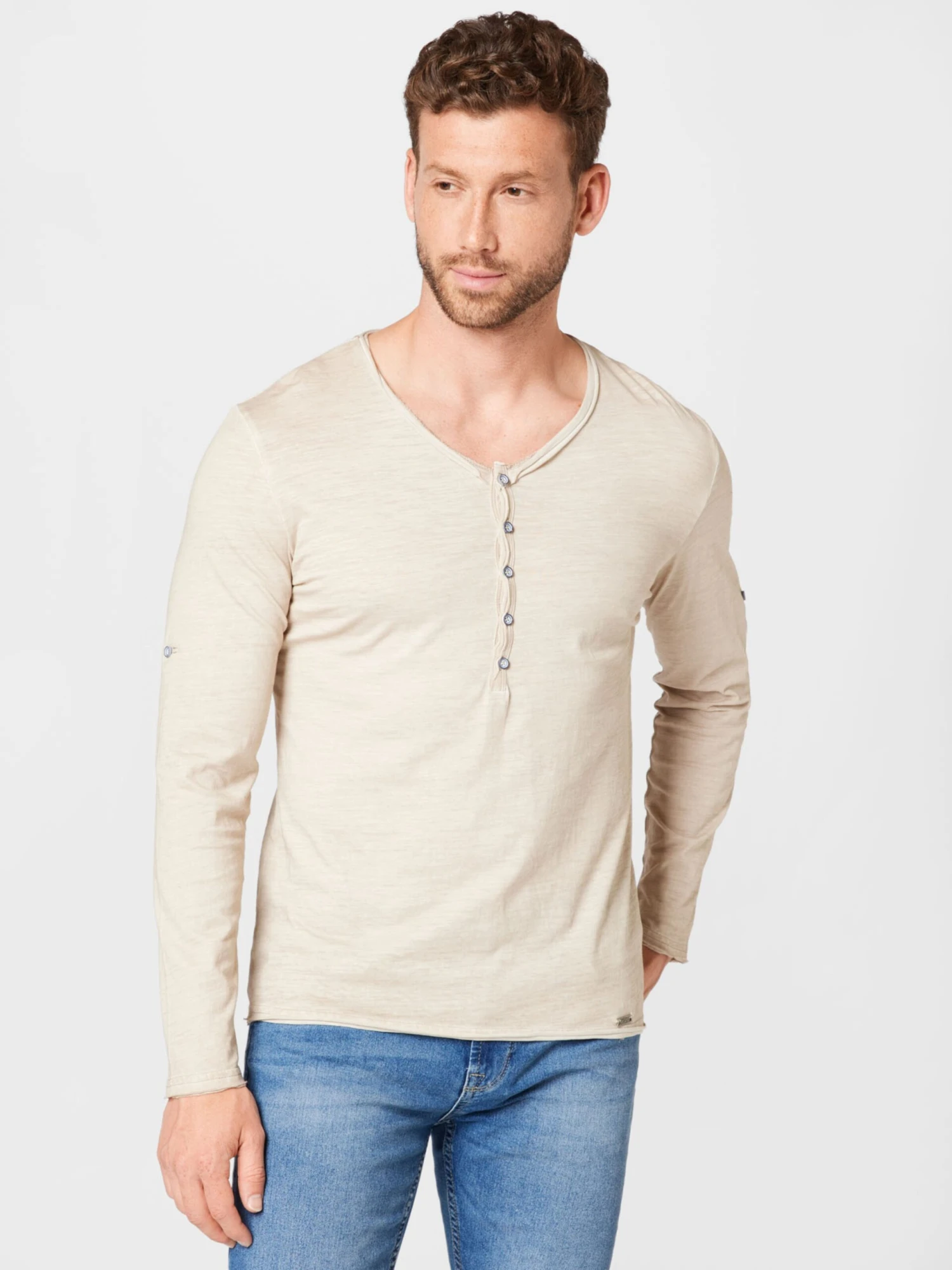 Key Largo Longsleeves Regular Fit Shirt Heren Taupe 3 Key Largo Longsleeves Regular Fit Shirt Heren Taupe - Afbeelding 3